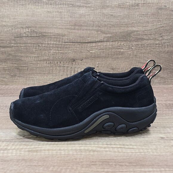 Merrill Jungle Moc Women's Size 8.5 W Black Suede Slip On Shoes (J60826W) NEW - Picture 3 of 9